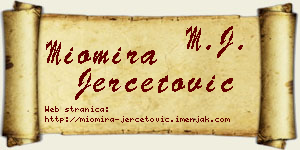 Miomira Jerčetović vizit kartica
